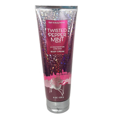 Bath & Body Works Twisted Peppermint cream texture close-up shows silky softness.
