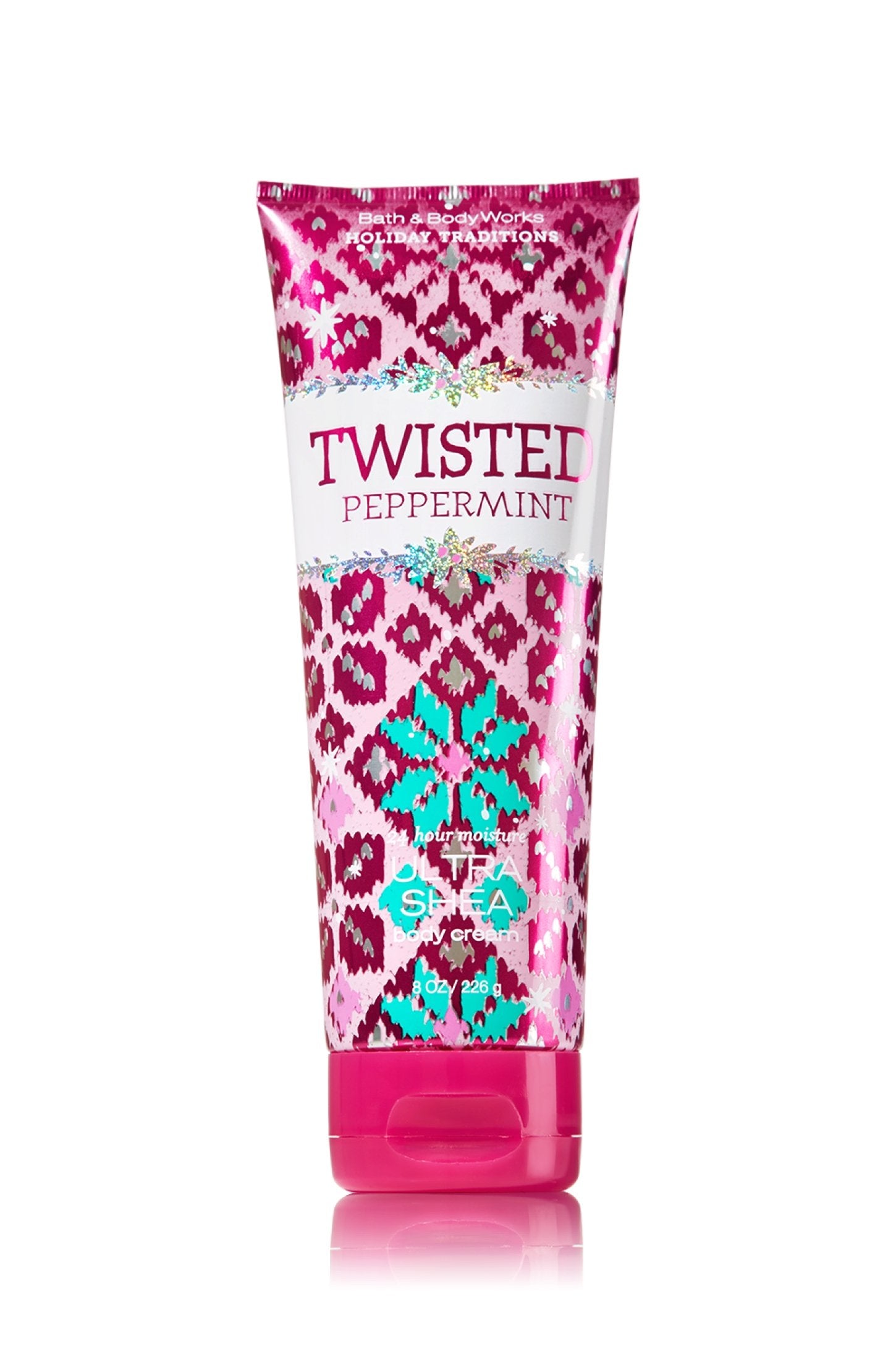 Bath & Body Works Twisted Peppermint ingredient list close-up.