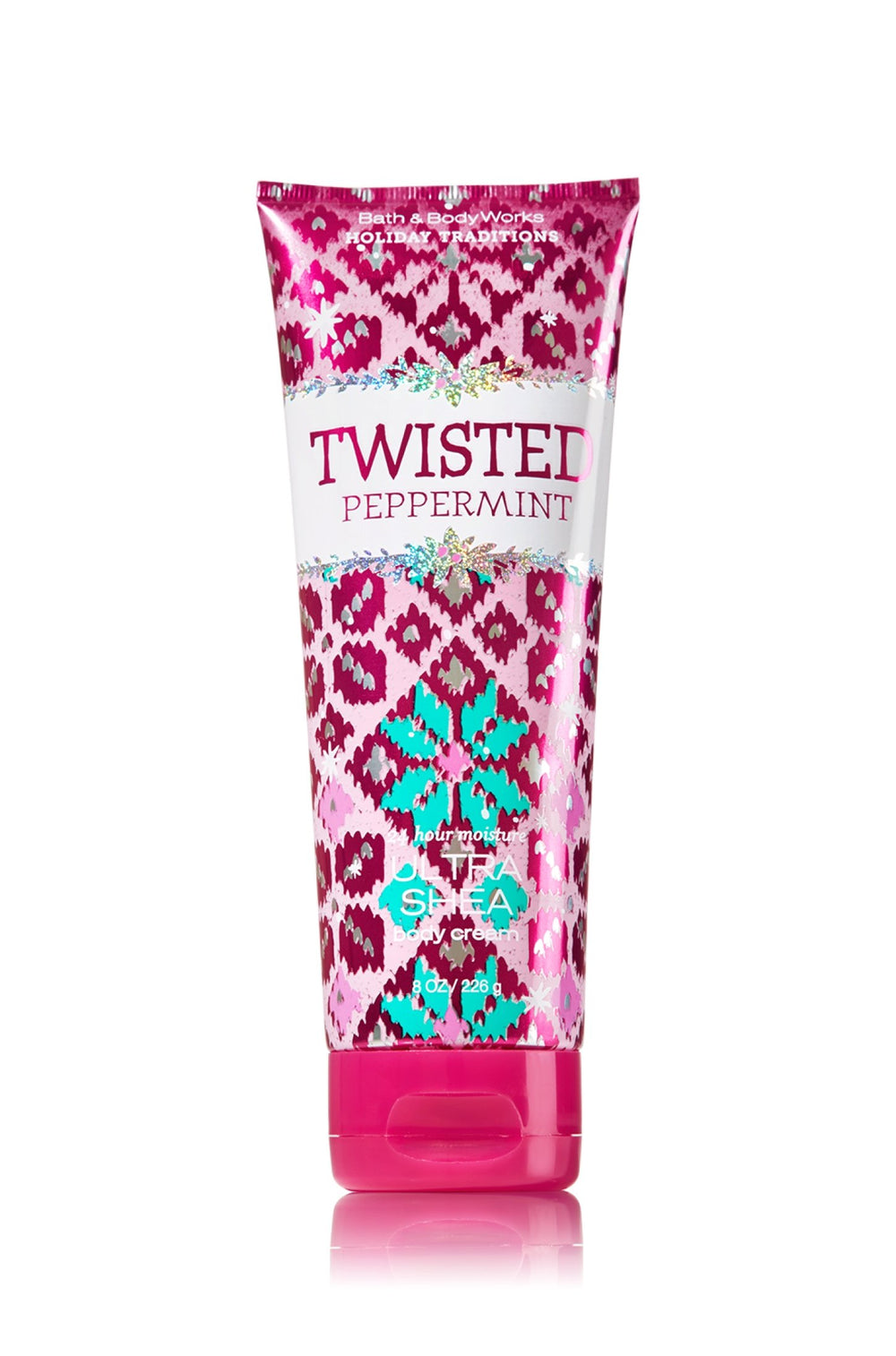 Bath & Body Works Twisted Peppermint ingredient list close-up.