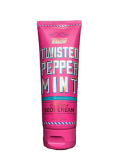 Bath & Body Works Twisted Peppermint jar close-up suggests soothing winter hydration.