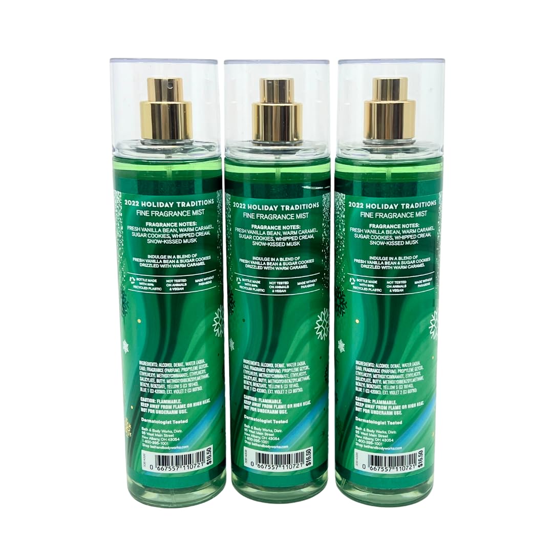 Bath & Body Works Vanilla Bean Noel mist bottle close-up for fragrance layering