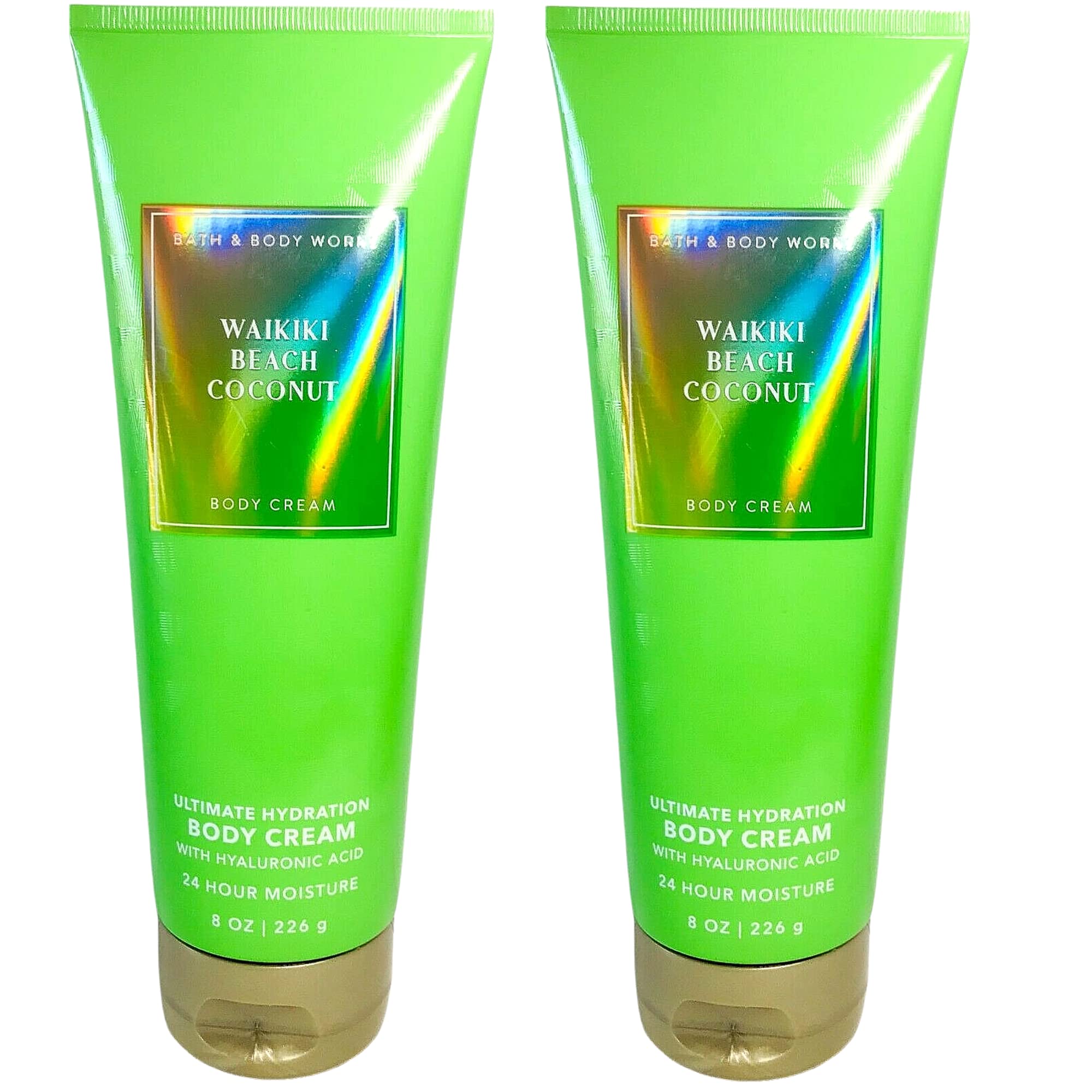 Bath & Body Works Waikiki Beach Coconut 2-pack front for daily moisturization and soft skin.