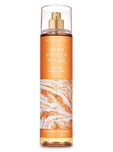 Bath & Body Works Warm Vanilla Sugar fragrance mist spray captures long-lasting aroma with a refined, gentle mist.