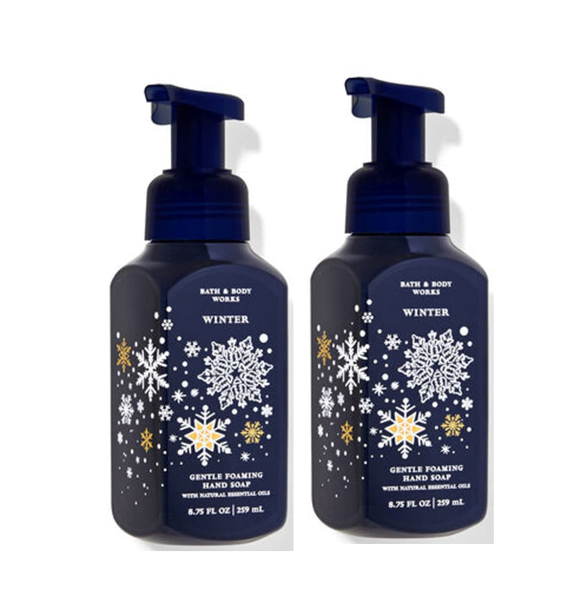 Bath and Body Works Winter foaming hand soap bottle for gentle cleansing and skin moisture.