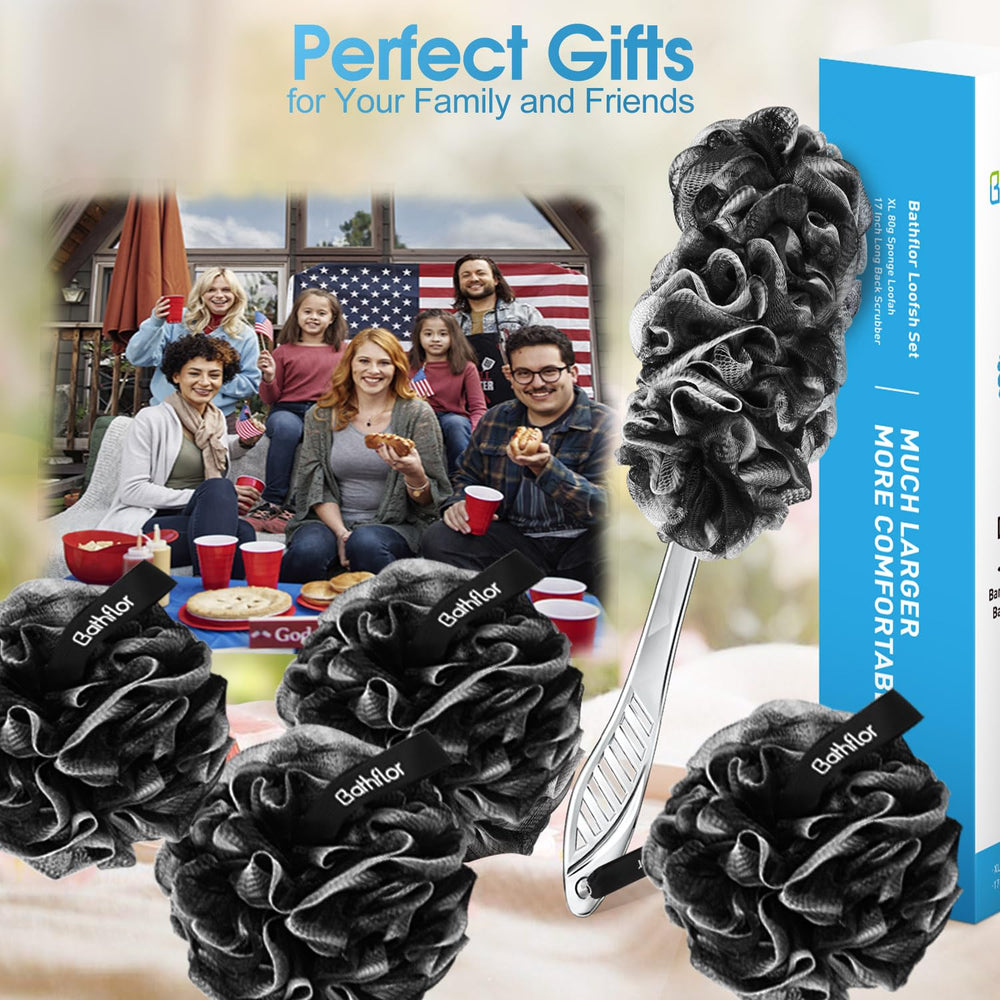Bathflor 3-bundles-3-knots loofahs designed for durable longevity.
