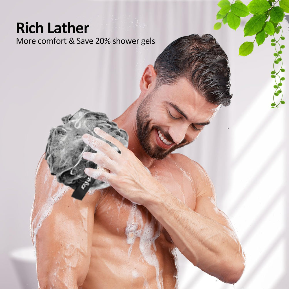 Bathflor loofah hook keeps the scrub within reach in the shower.