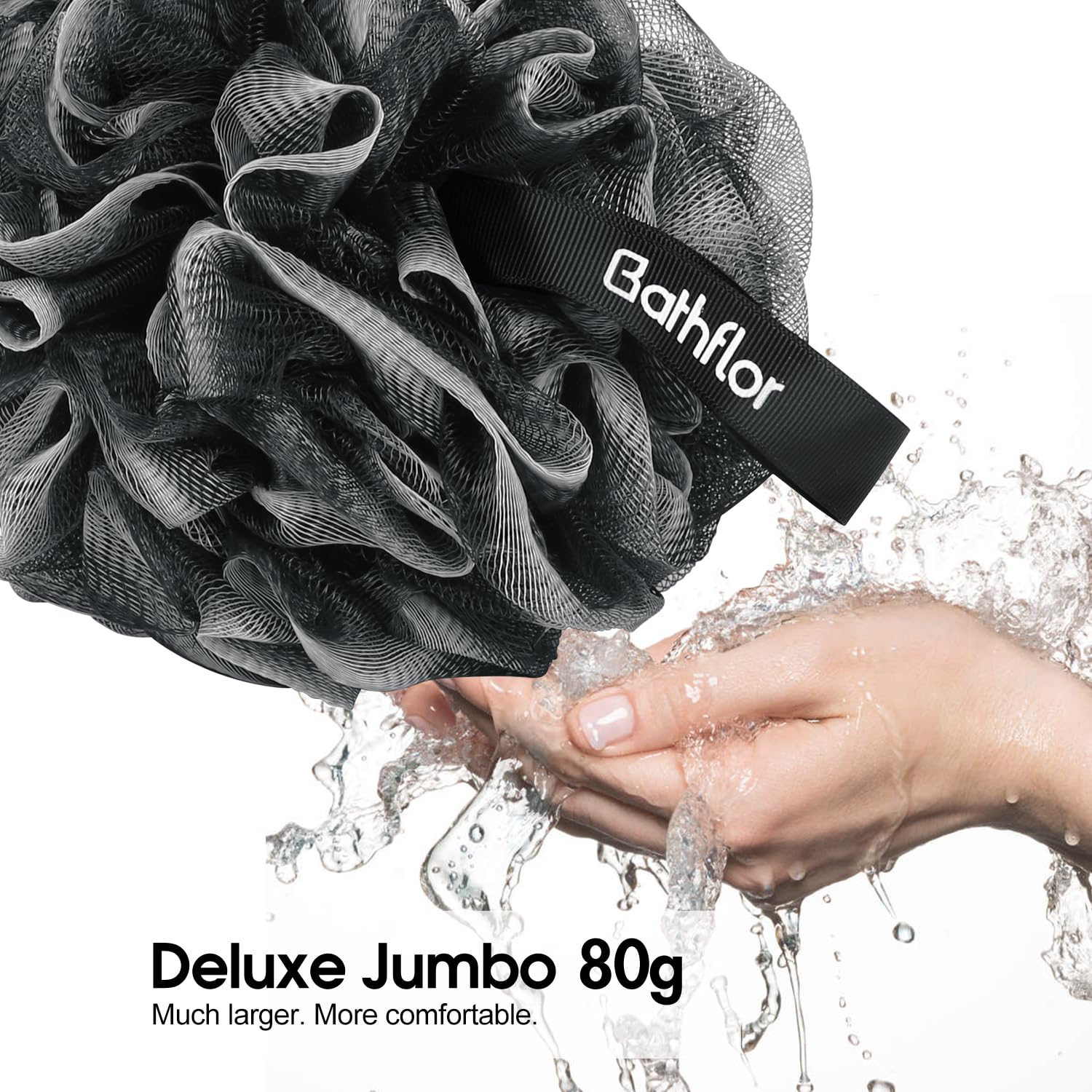 Bathflor four-pack poufs provides durable exfoliation for the family.