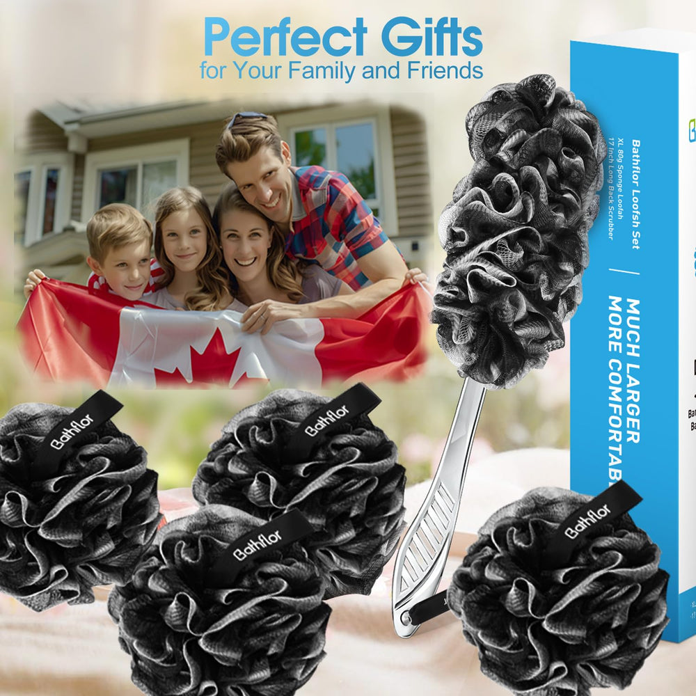 Bathflor shower sponge set suitable for daily use by men and women.