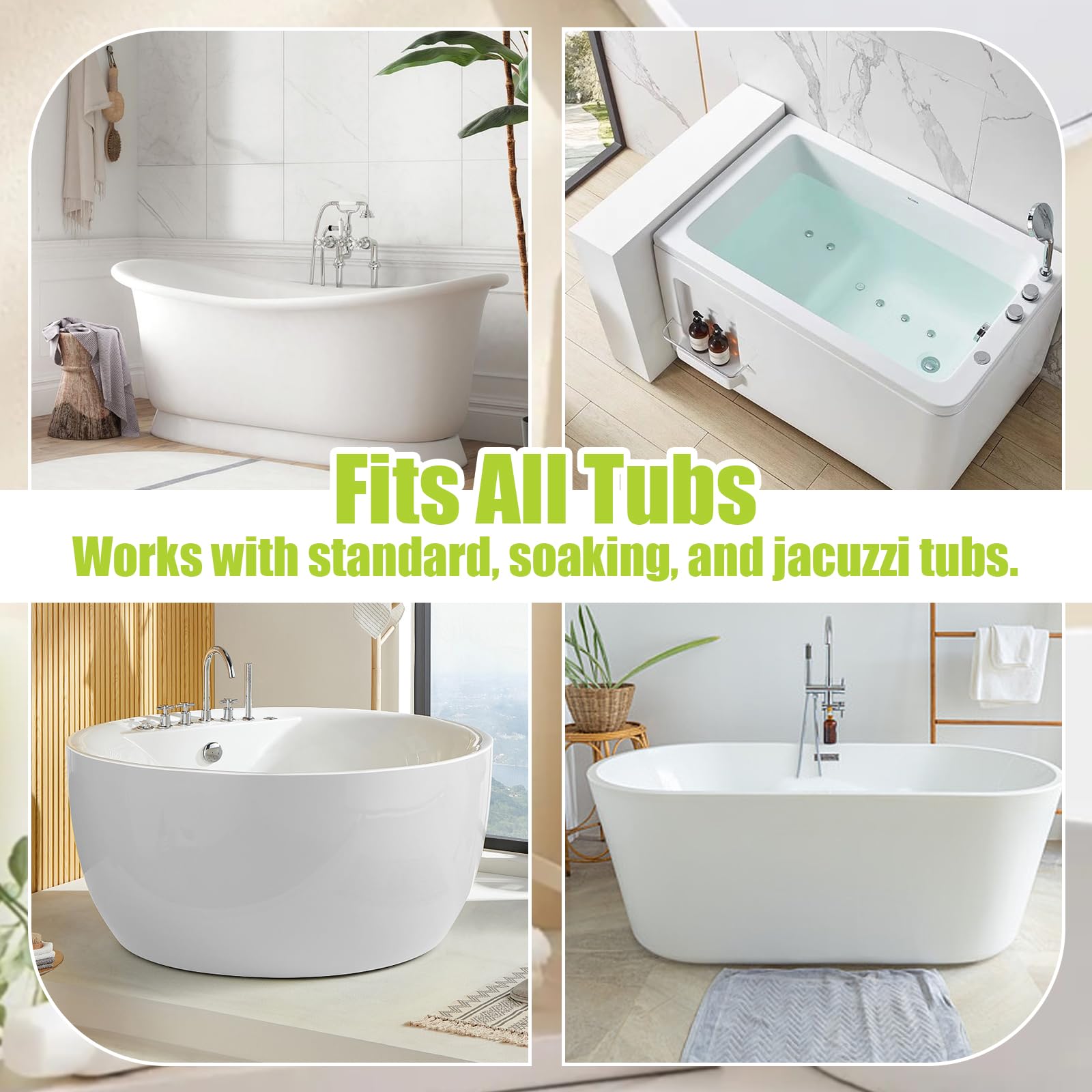 Bathland full-body bath pillow easy-clean design with built-in hooks for air drying