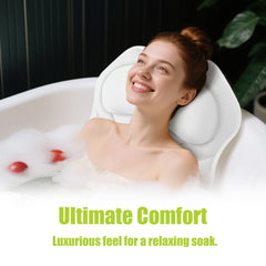Bathland full-body bath pillow extended size shown for tub versatility