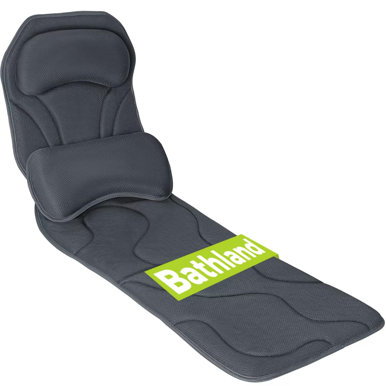 Bathland full body bath pillow head support for neck comfort during soaking.