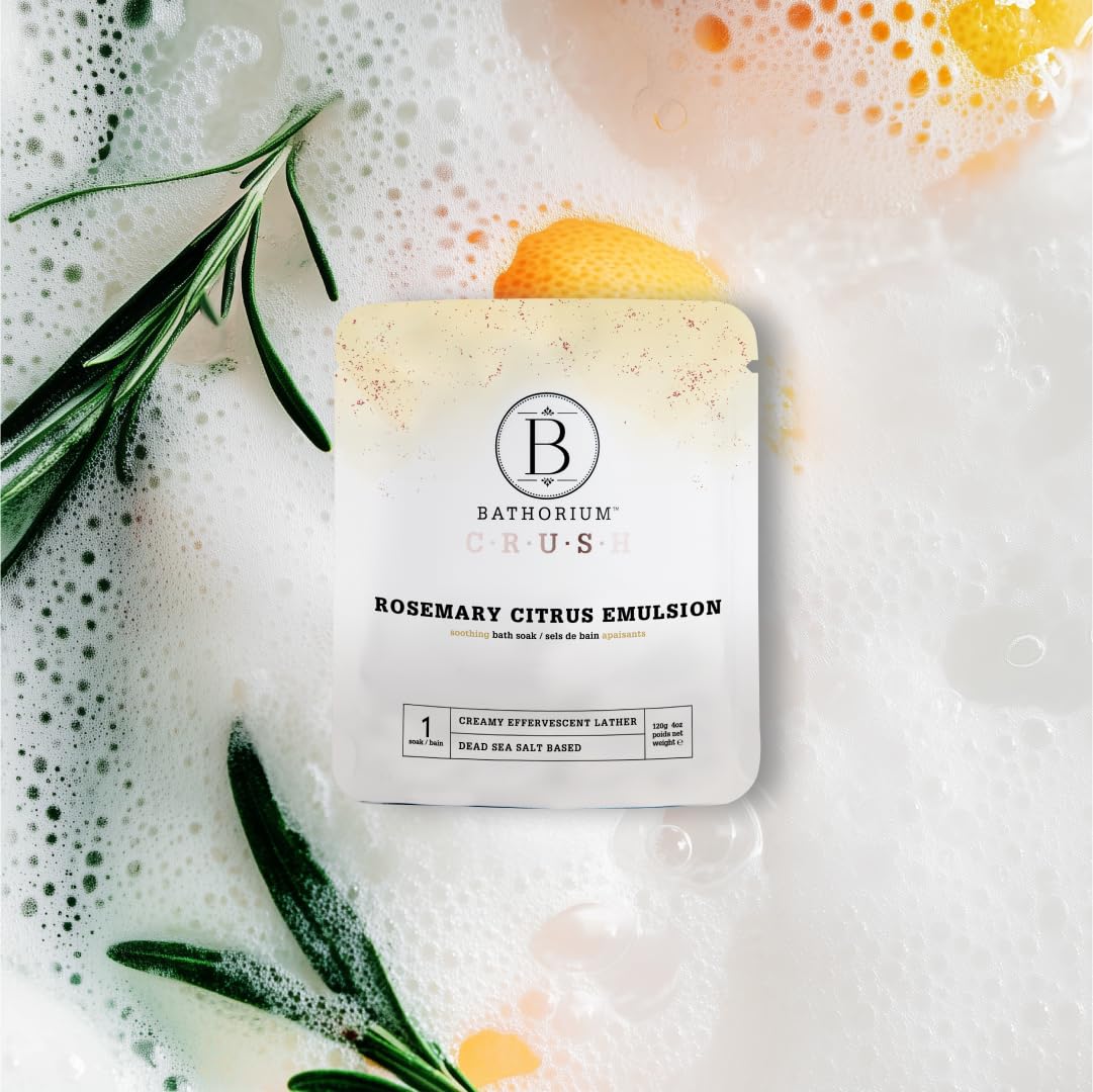 Bathorium Crush luxurious oils and minerals create a comforting, fragrant soak.