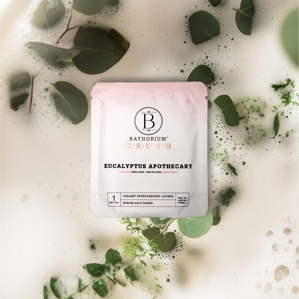 Bathorium Crush soak delivering spa-like relaxation at home after a long day.
