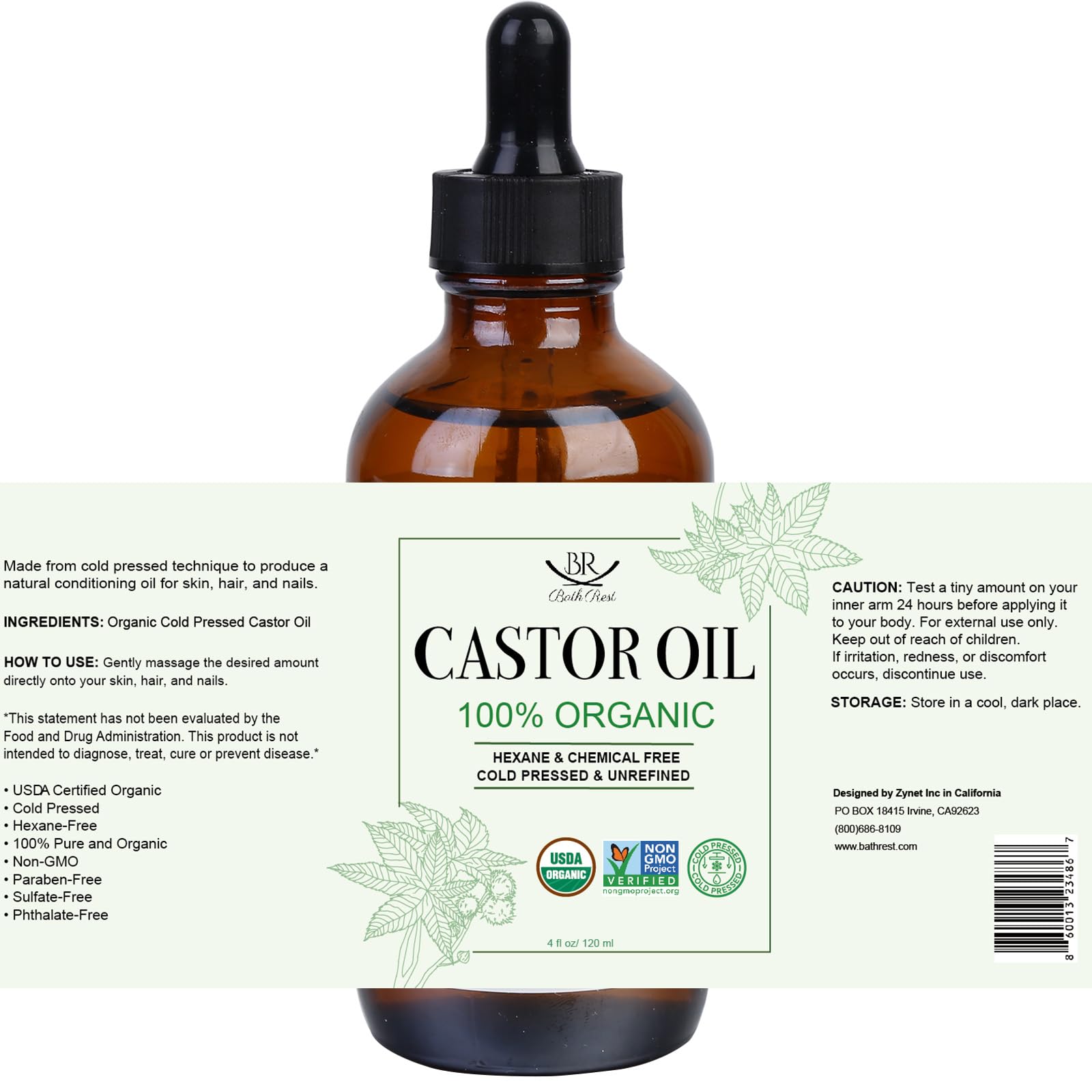 Bathrest USDA Organic label highlights hexane-free purity
