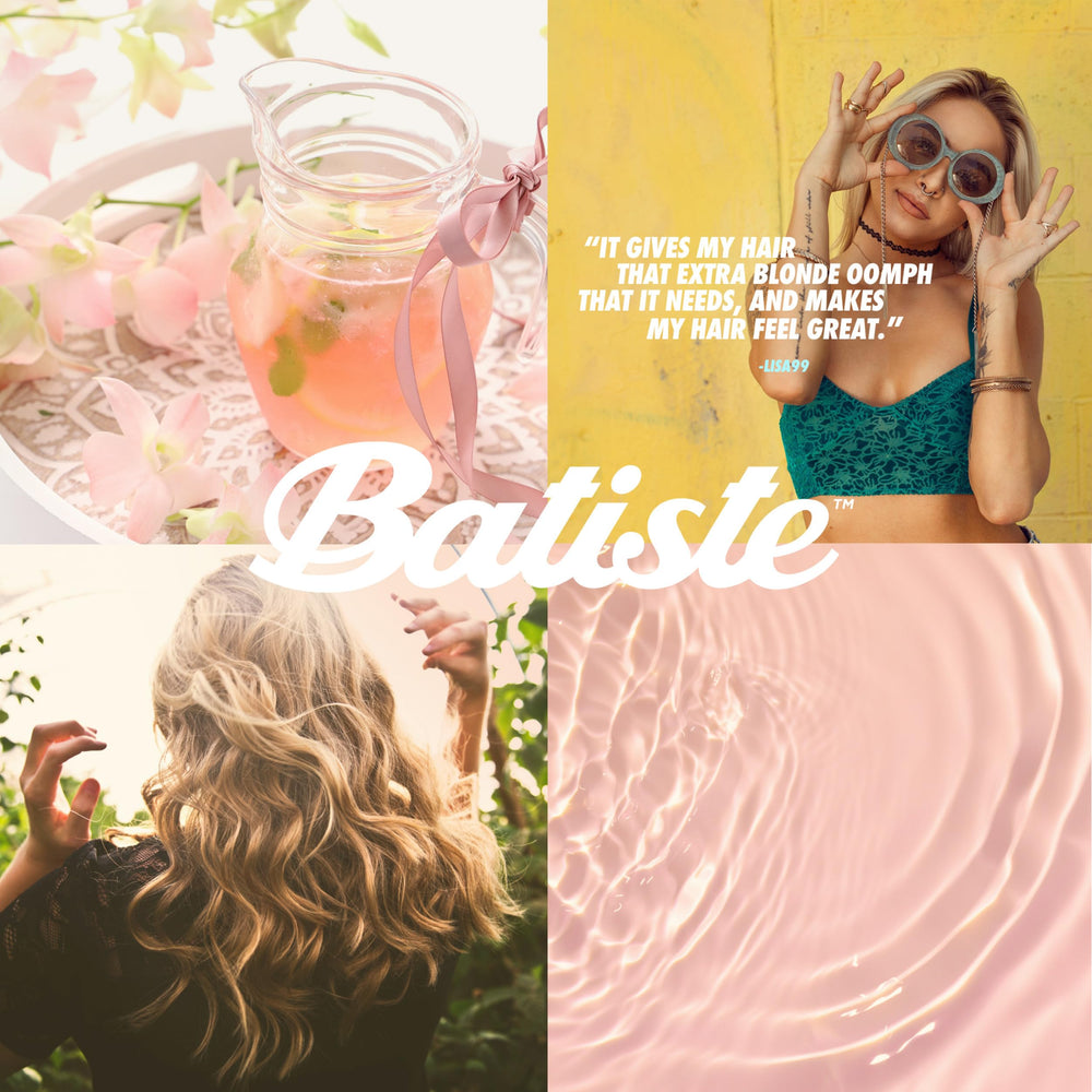 Batiste Brilliant Blonde dry shampoo ready-to-use between washes.
