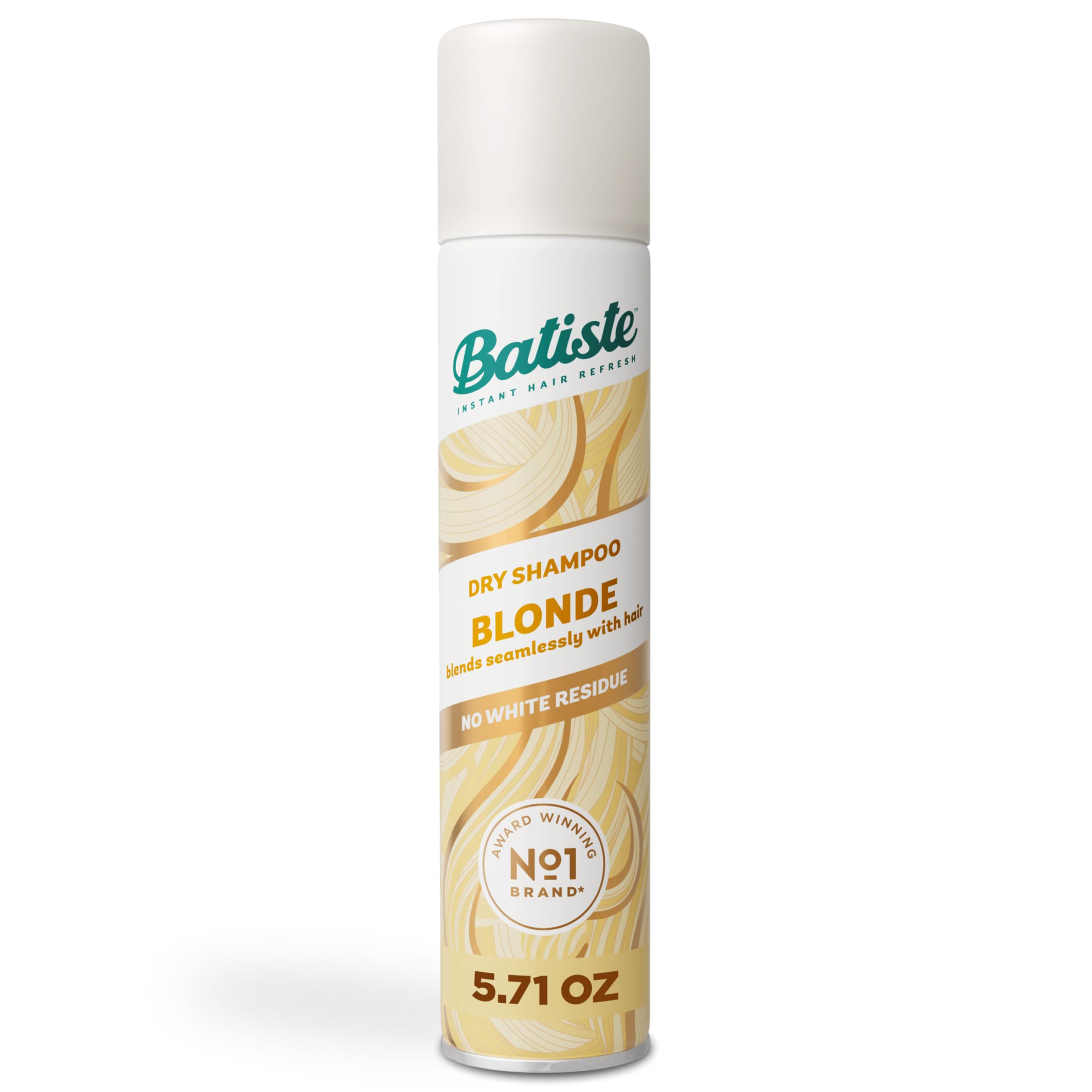Batiste Brilliant Blonde dry shampoo bottle refreshes between washes.