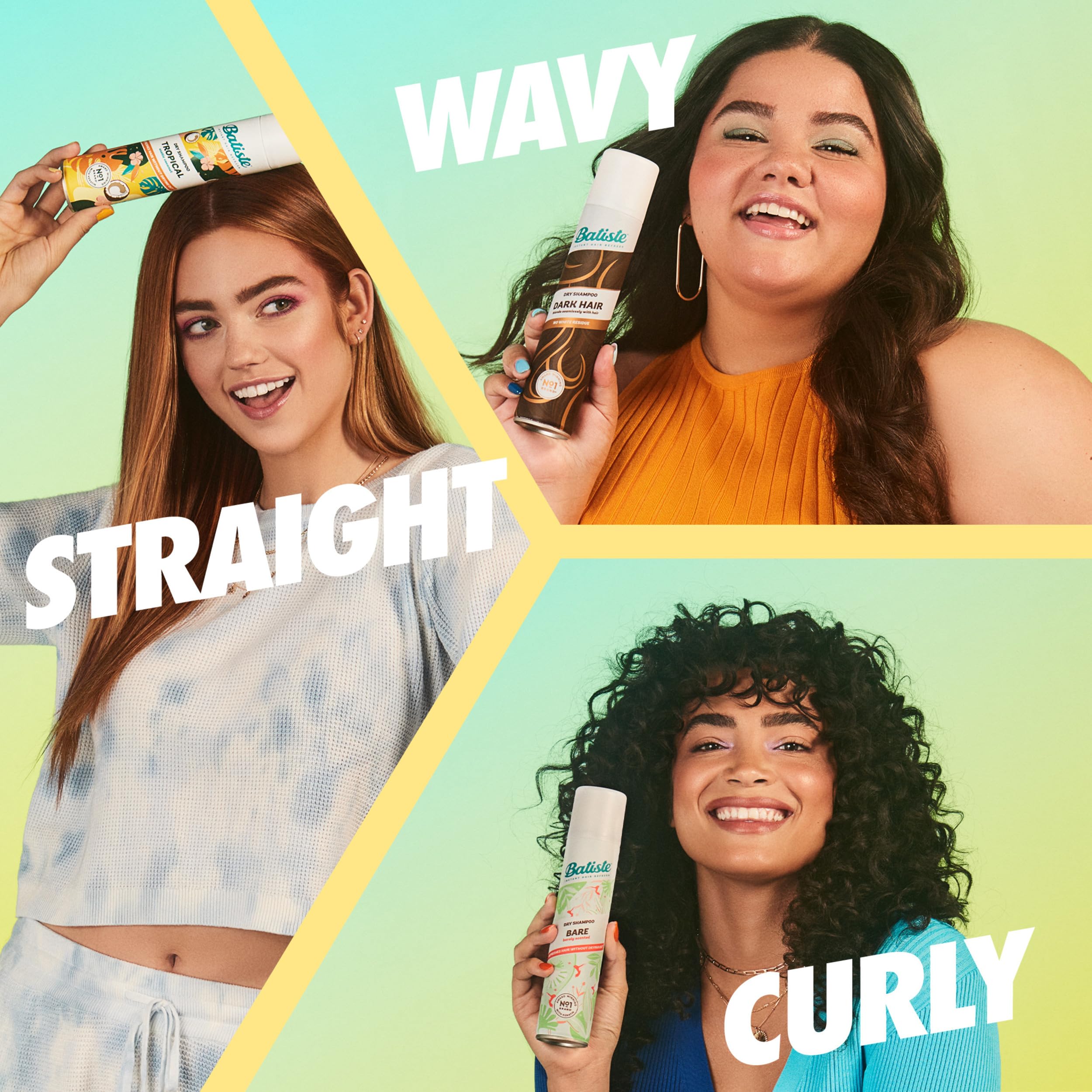 Batiste Brilliant Blonde dry shampoo with color hint blends with blonde.