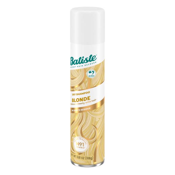 Batiste Brilliant Blonde spray demonstrates fast root refresh between styling sessions.