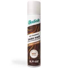 Batiste Dark Dry Shampoo bottle front for quick refresh on dark hair.