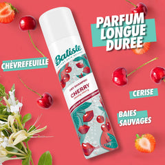 Batiste Dry Cherry 3-pack-ingredients-label highlights fragrance notes and size.
