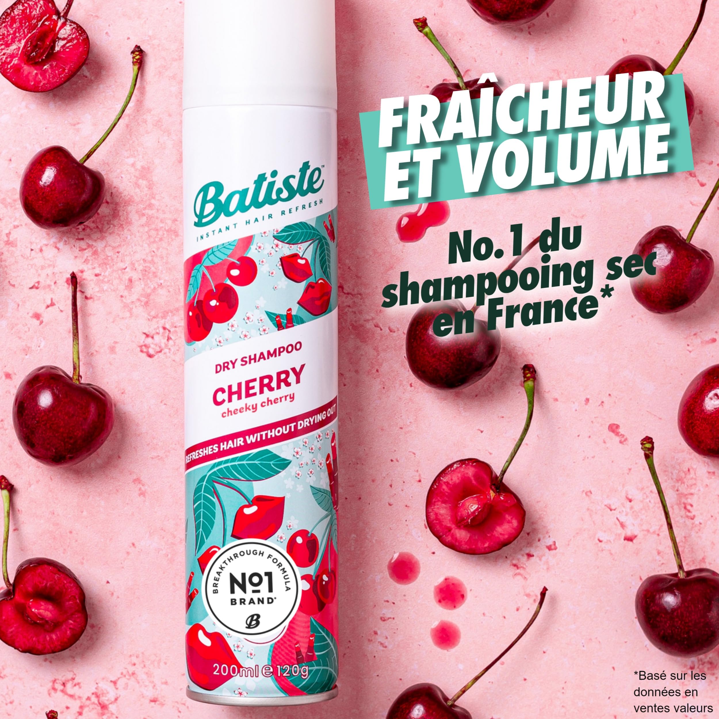 Batiste Dry Cherry pack-shot demonstrates convenient, travel-ready packaging for daily refresh.