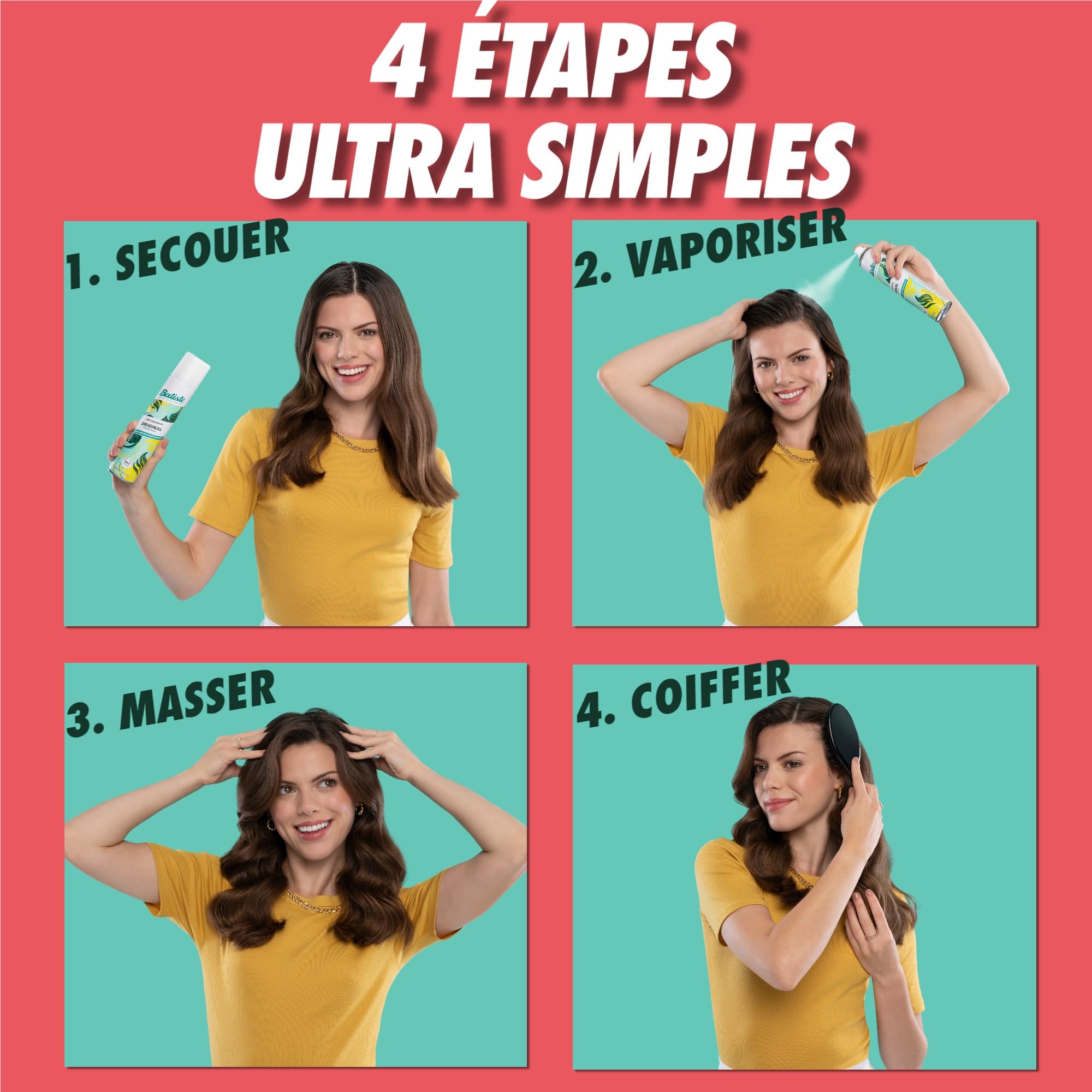 Batiste Dry Cherry 3-pack-texture-hair-effect adds body and texture for day-long style.