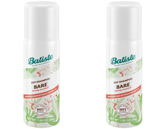 Batiste Dry Shampoo Bare mini travel-size bottle showcasing compact travel-friendly packaging for quick refresh.