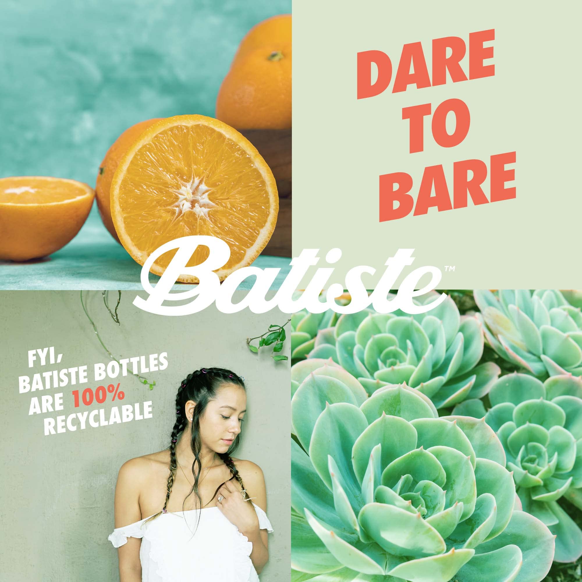 Batiste Dry Bare spray application delivering quick root refresh.