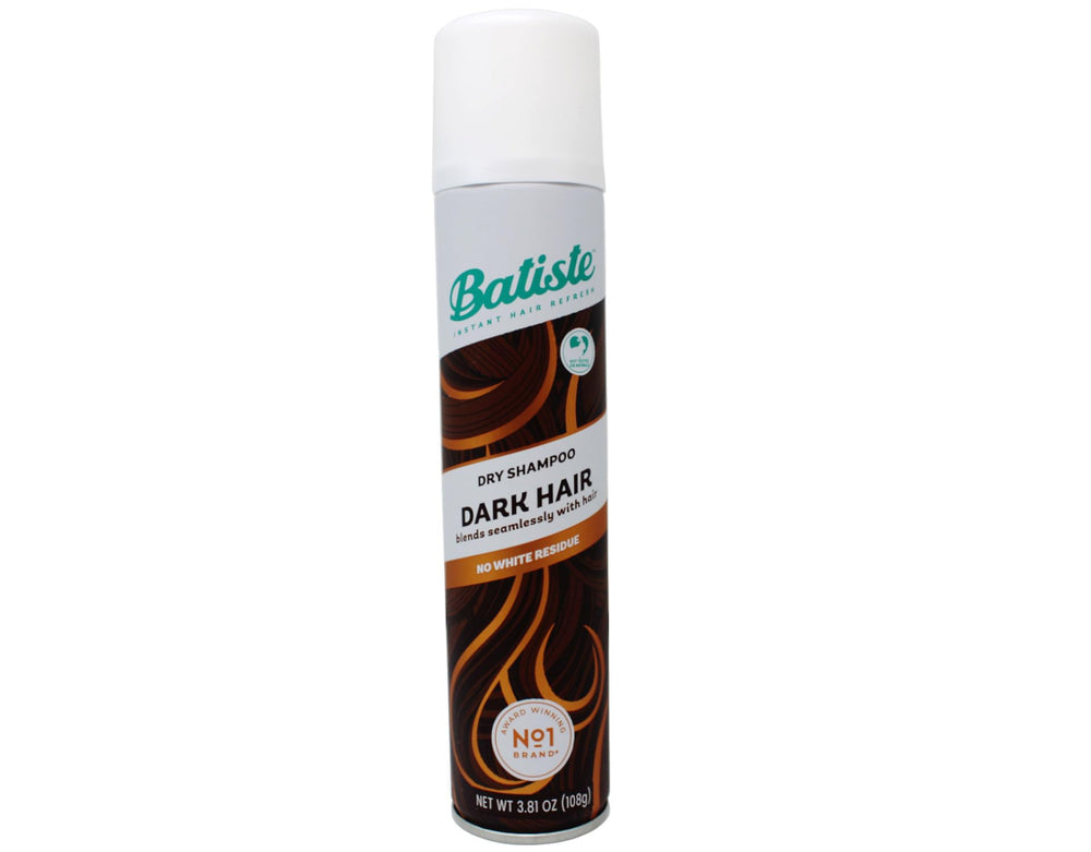 Batiste dry shampoo for dark hair spray-dispense demonstrates quick root refresh without residue.