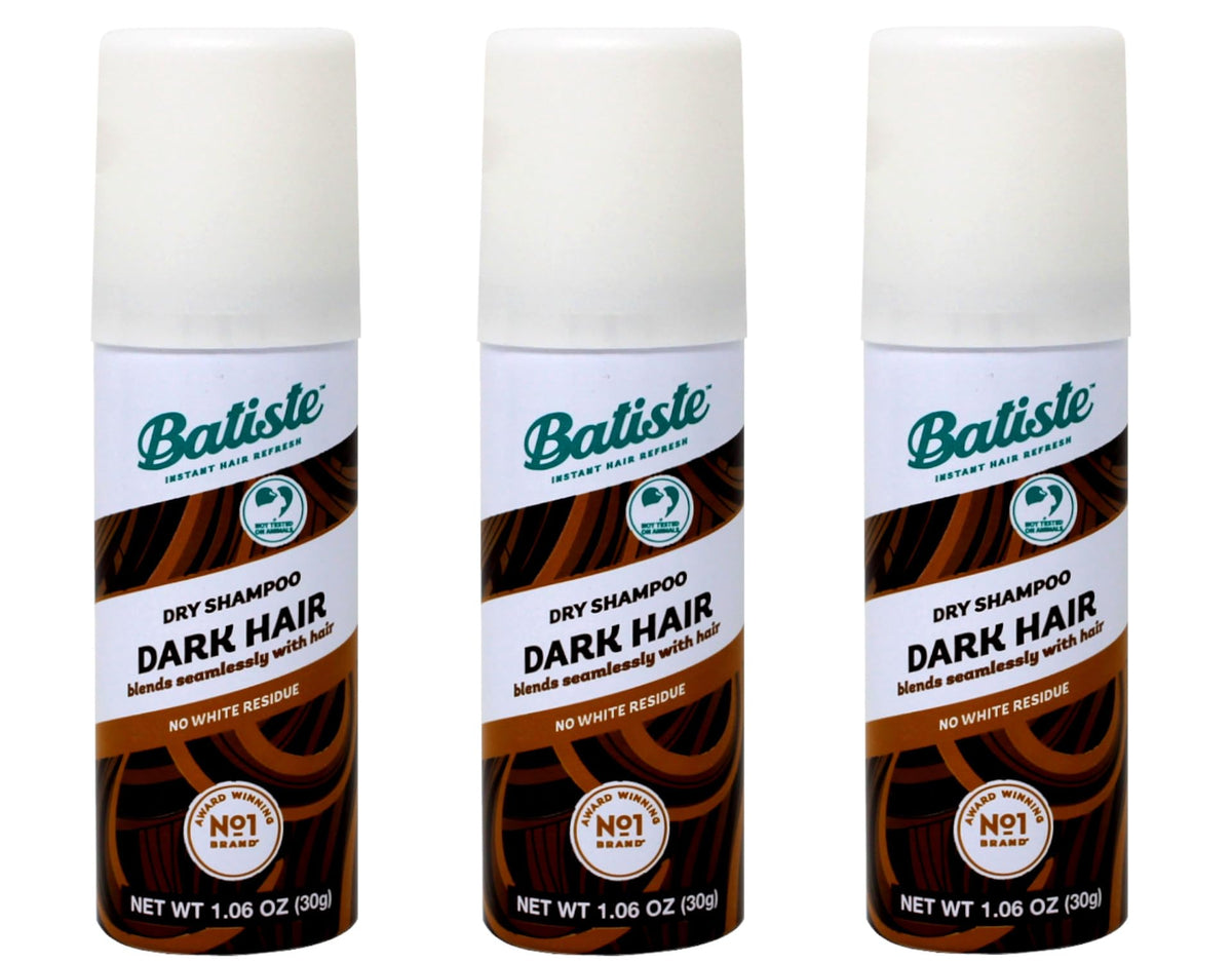 Batiste Dry Shampoo Dark mini pack front view, quick refresh between washes.
