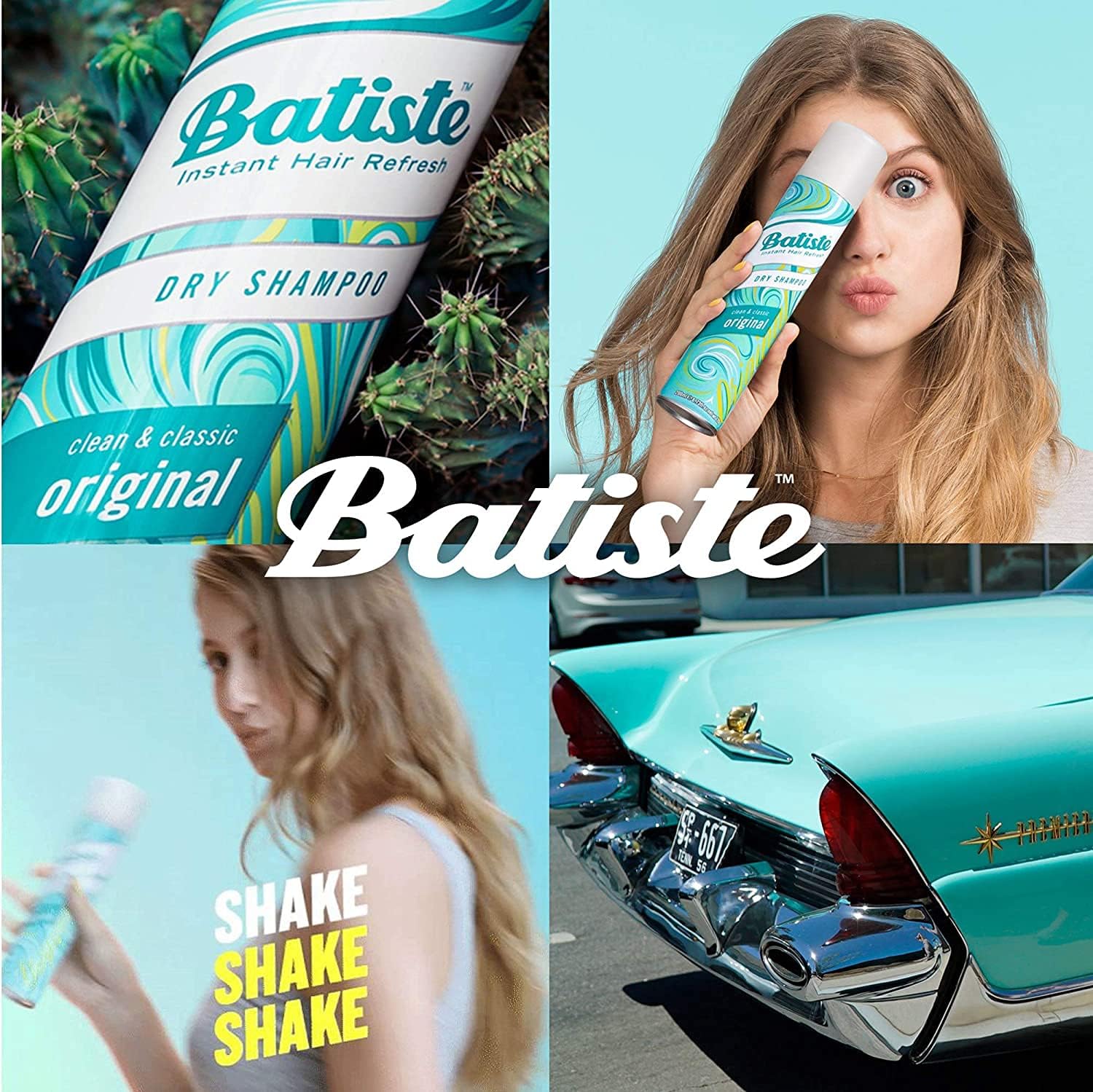 Batiste absorbs oil at roots for cleaner-looking hair.