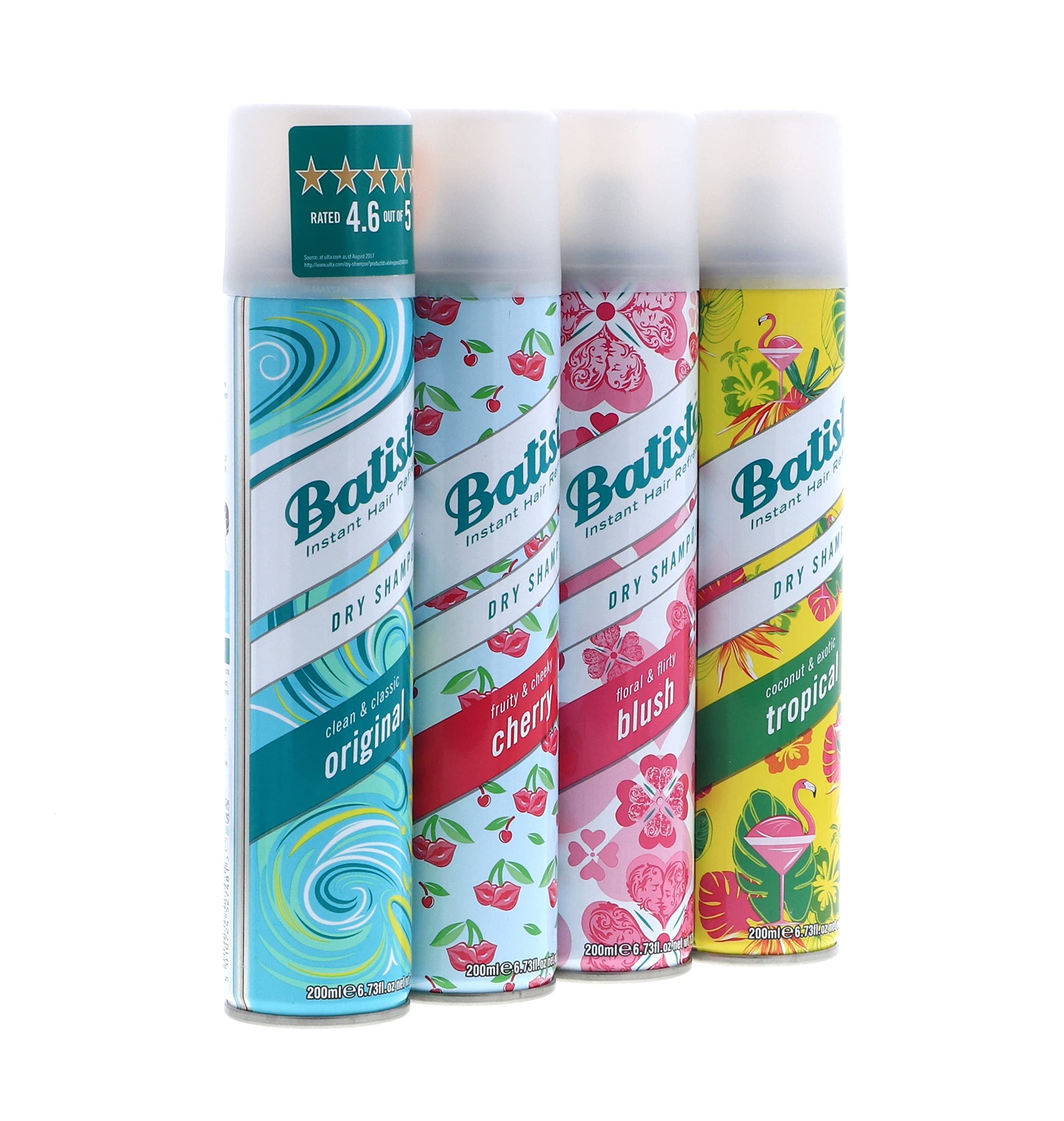 Batiste Dry Shampoo 4-pack box ready for travel and gifting