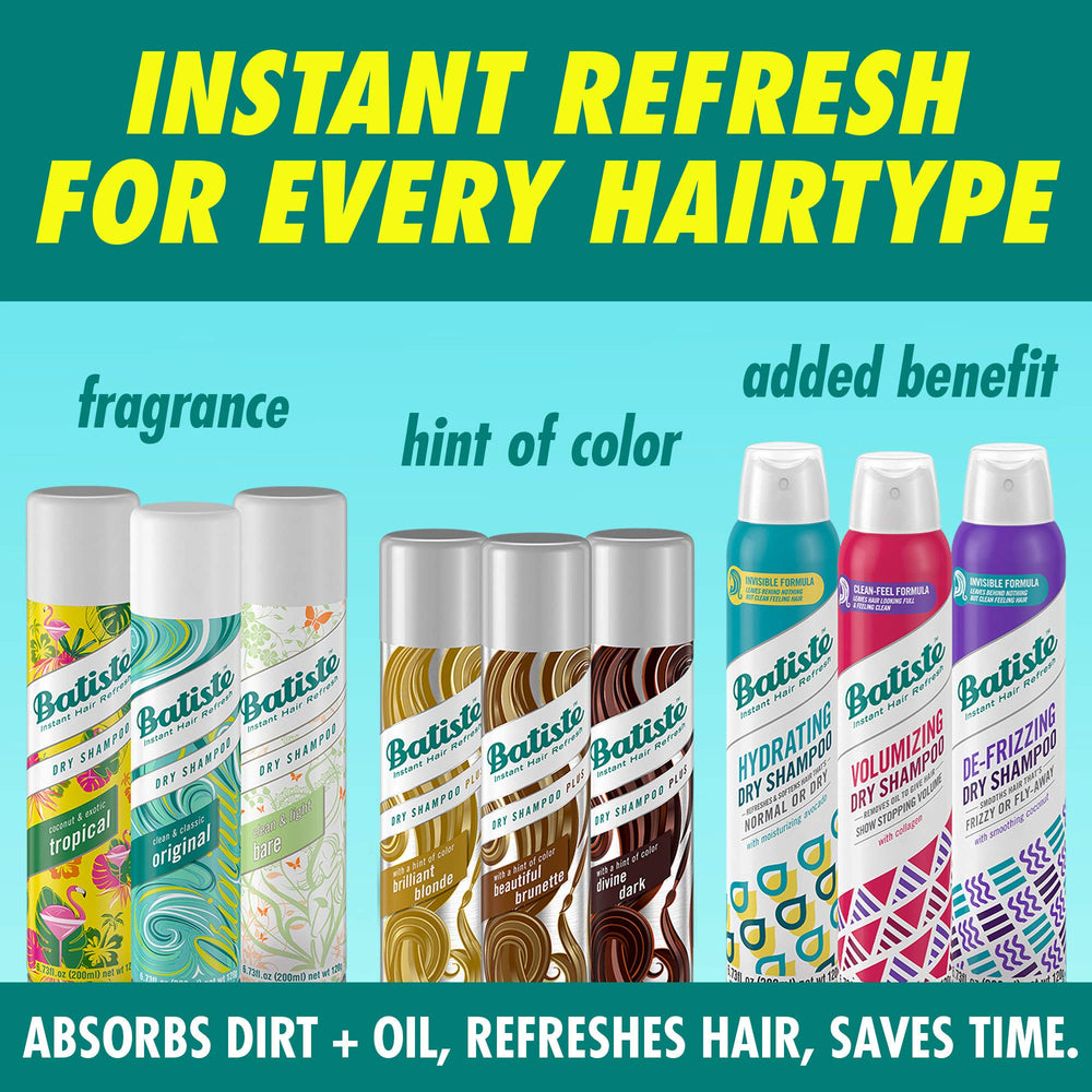 Batiste Tropical Dry Shampoo quick-dry effect for gym or office days