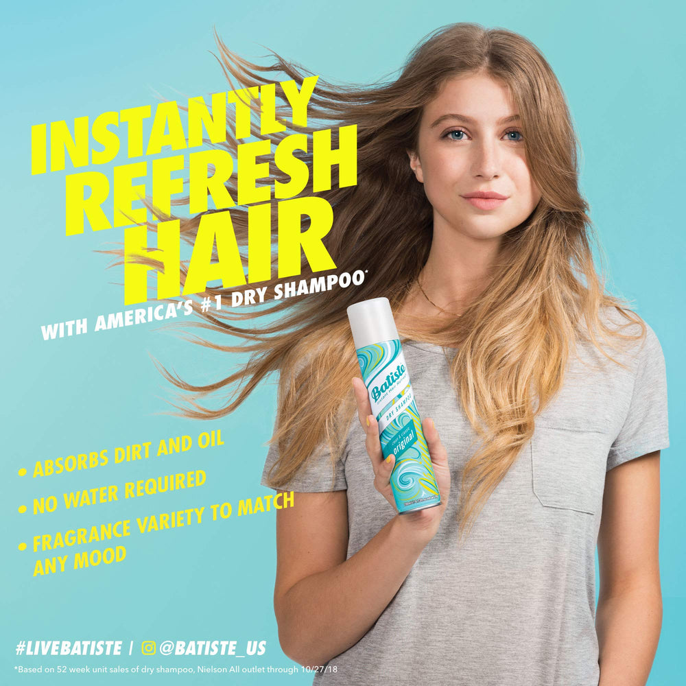 Batiste Tropical Dry Shampoo texture-boosting spray helps add body between washes