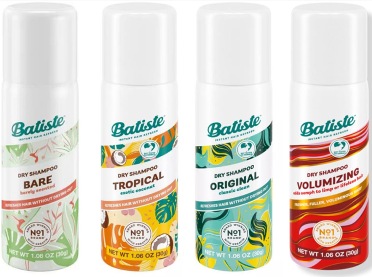 Batiste mini 4-pack variety front view for quick refresh and portable styling on the go