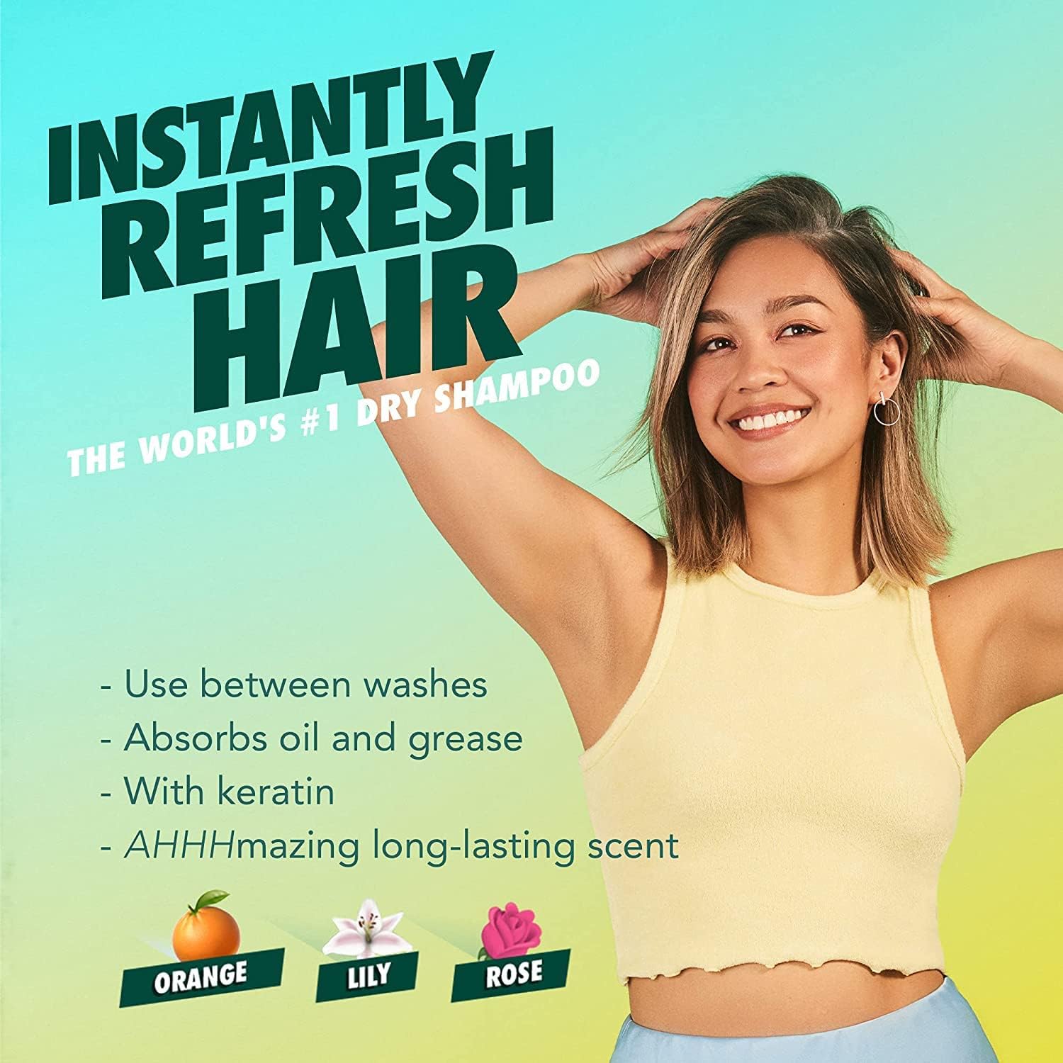 Batiste Original Dry Shampoo bottle 3-pack side view for on-the-go storage.