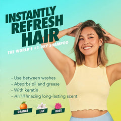 Batiste Original Dry Shampoo bottle 3-pack side view for on-the-go storage.