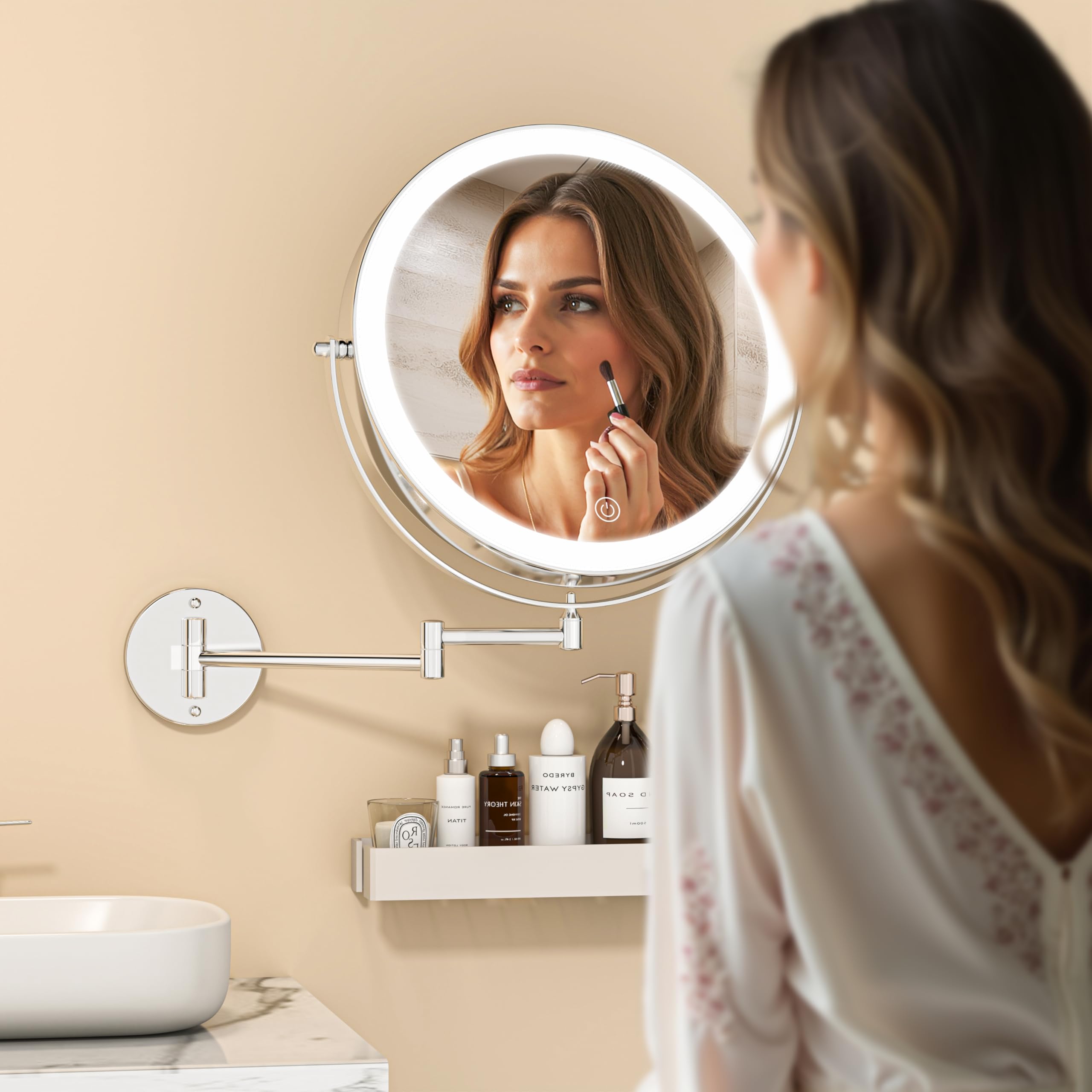 Batuso mirror with 80 LED beads for bright, even illumination