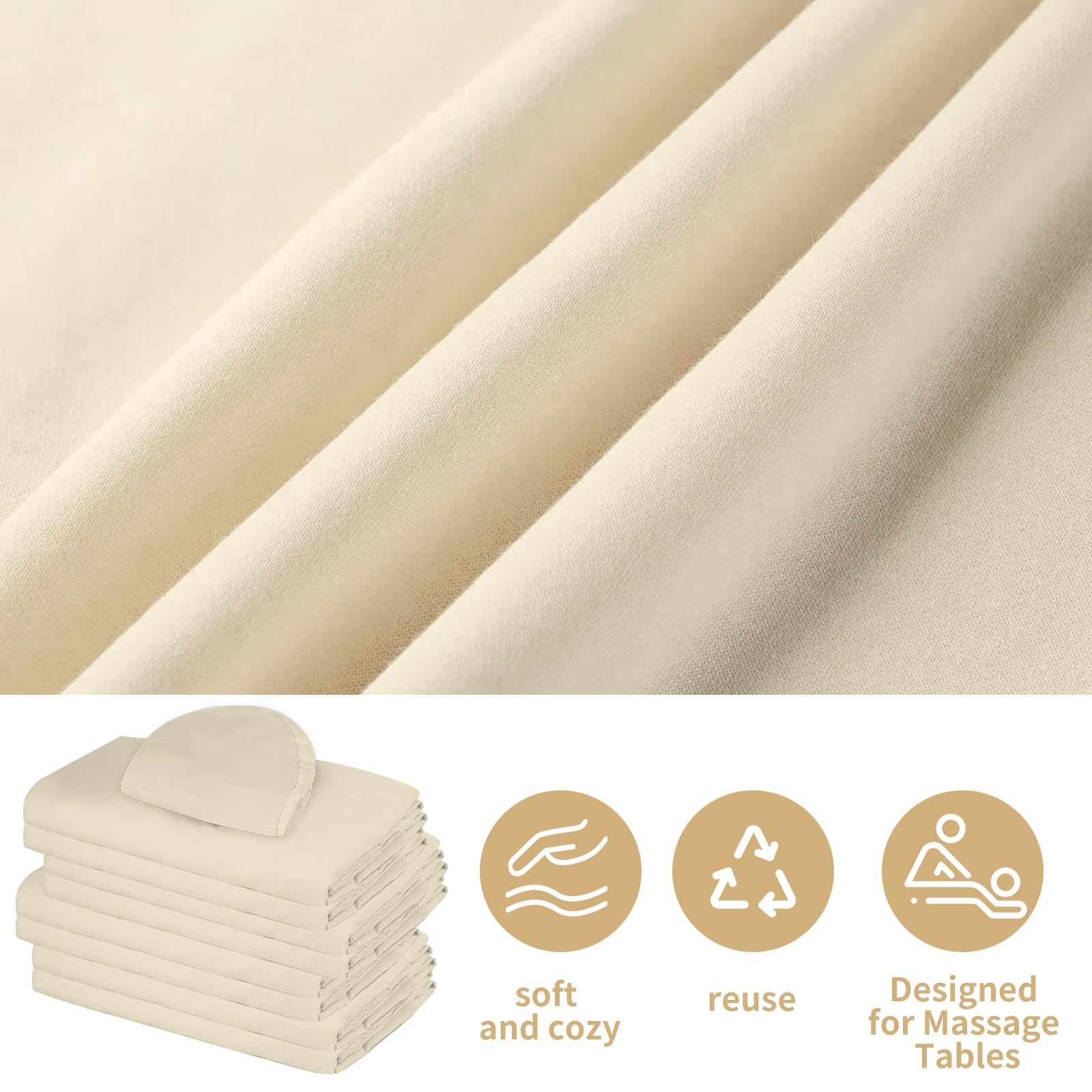 Bavlesfuire elastic-fit system keeps sheets secure on standard massage tables.