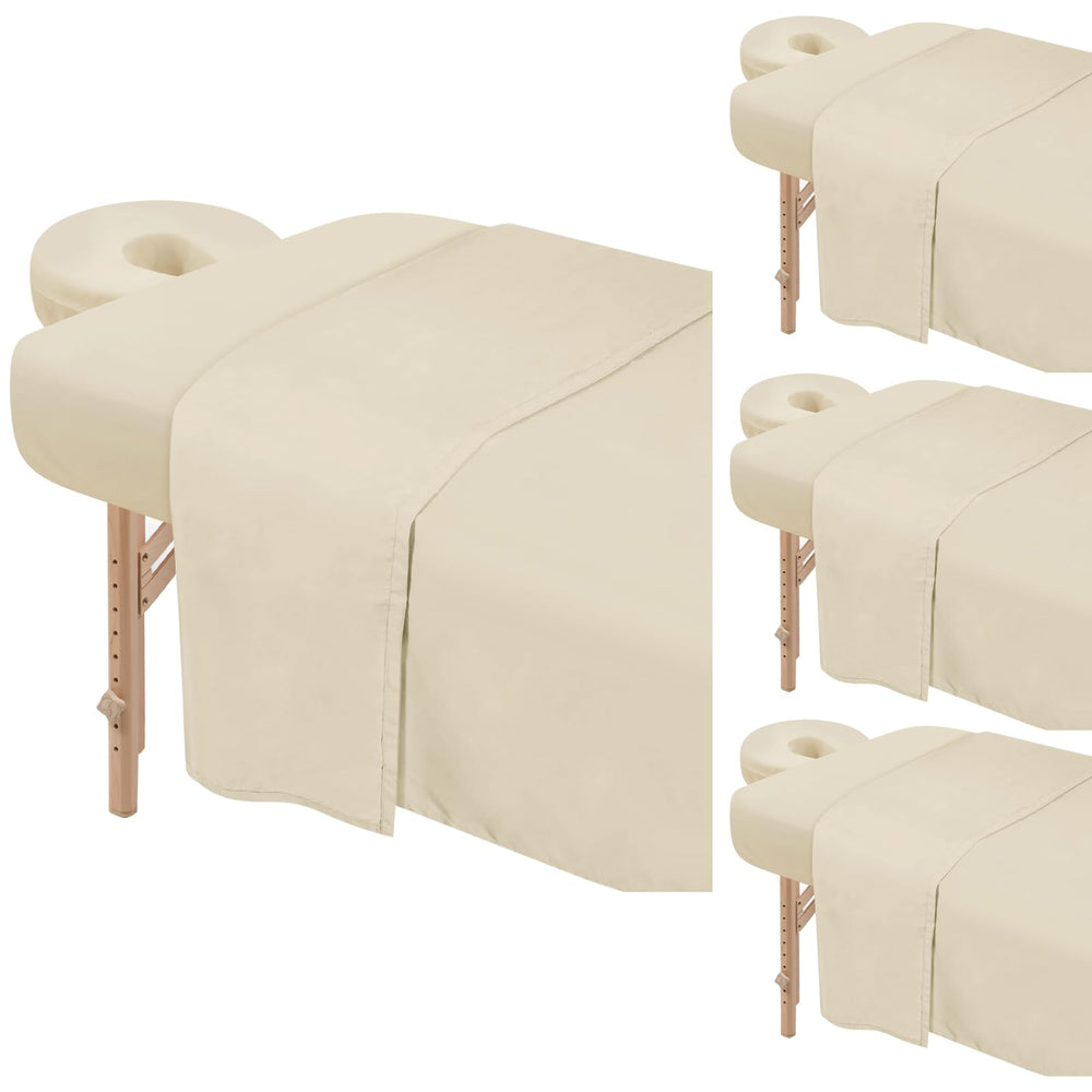 Bavlesfuire premium massage table sheet cover in beige offers soft client comfort.