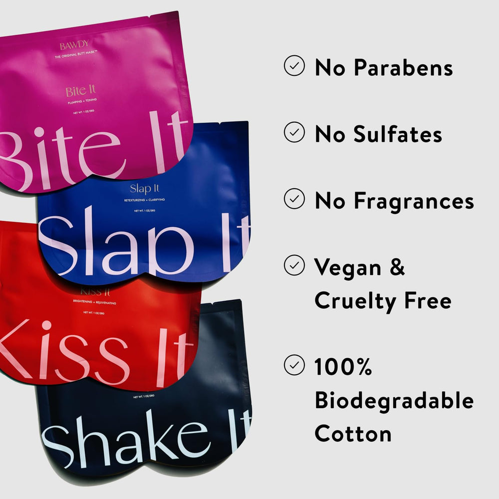 BAWDY Shake It marine algae ingredients highlight nourishing, algae-derived care.