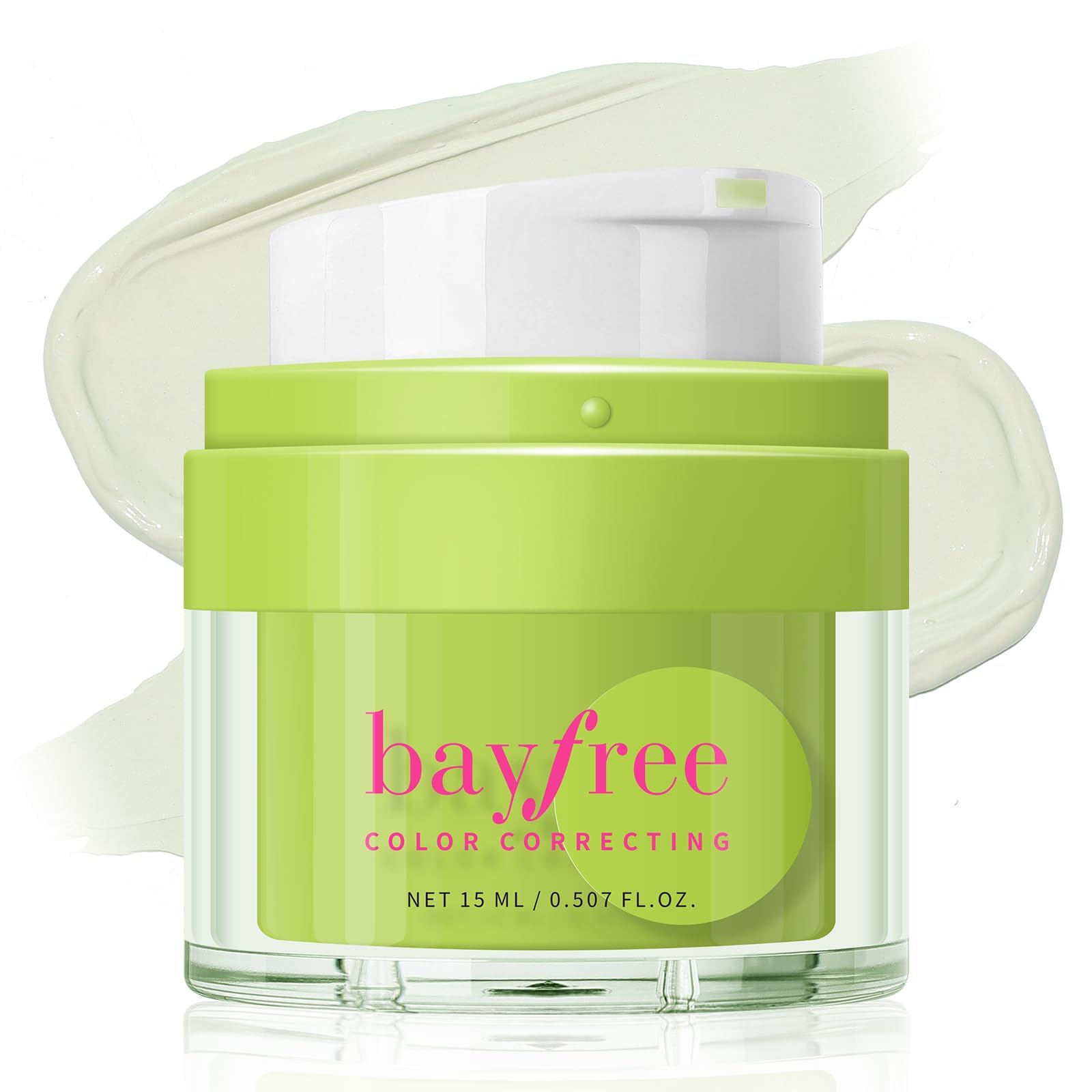 bayfree Cica Tiger Grass Color Correcting Treatment pump closeup demonstrates redness reduction potential