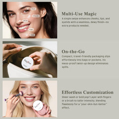 bayfree Multi Glow Balm hand swatch displays creamy, blendable color