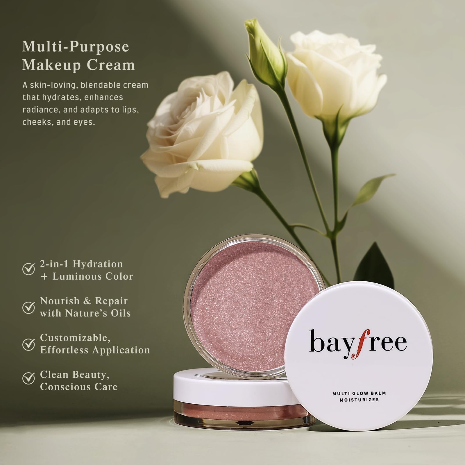 bayfree Multi Glow Balm lip glow shot highlights moisturizing color for lips
