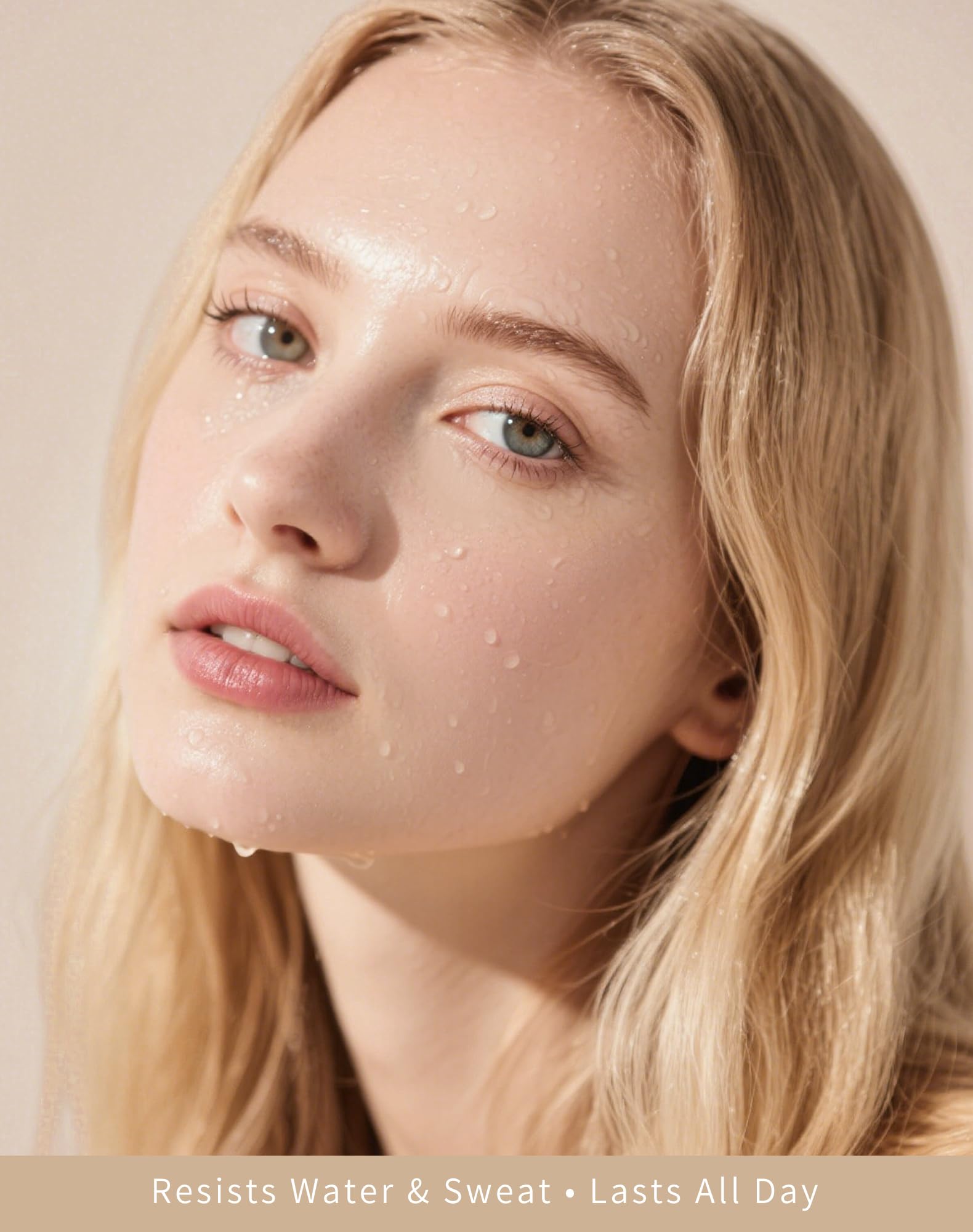 Bayfree tinted moisture foundation balm fingertips application highlights seamless blending and a weightless feel.