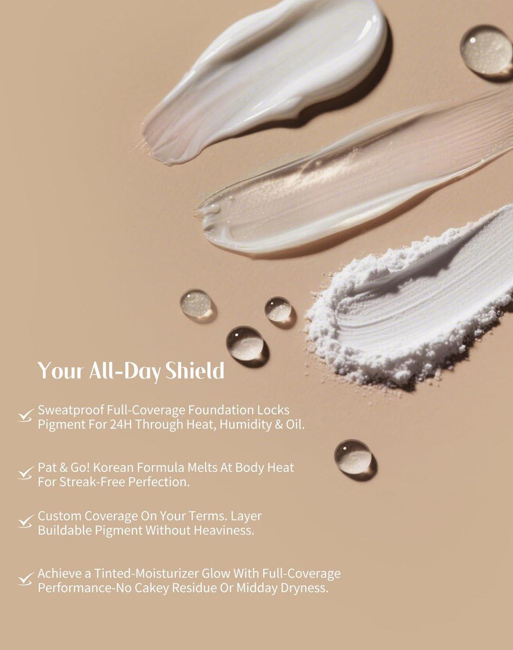 Bayfree tinted moisture foundation balm texture swirl demonstrates creamy, buildable coverage for natural skin.