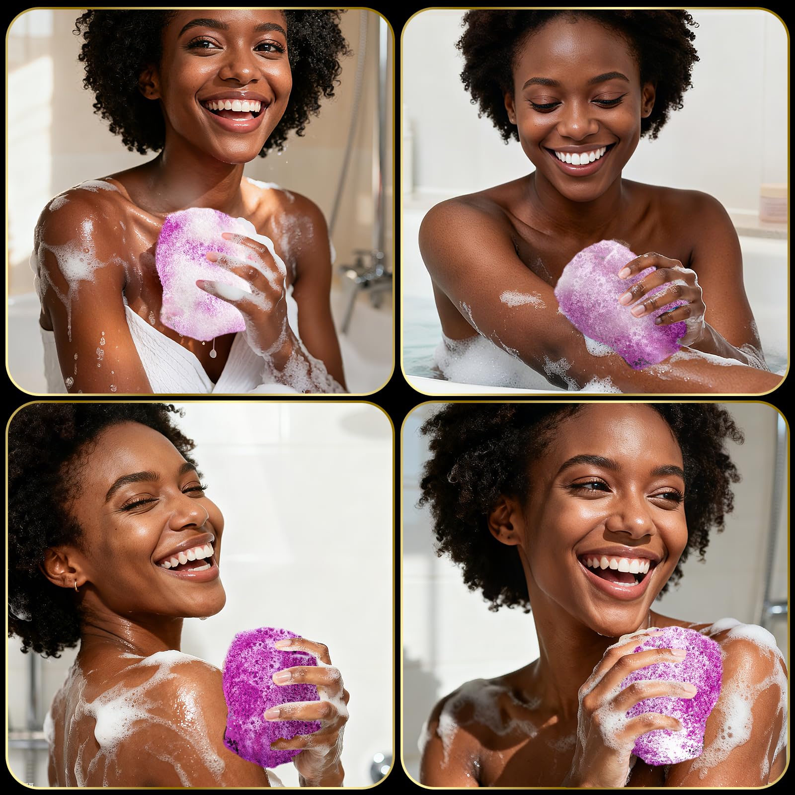 Baypearl African Net Sponge open-cell nylon dries quickly for hygienic showers.