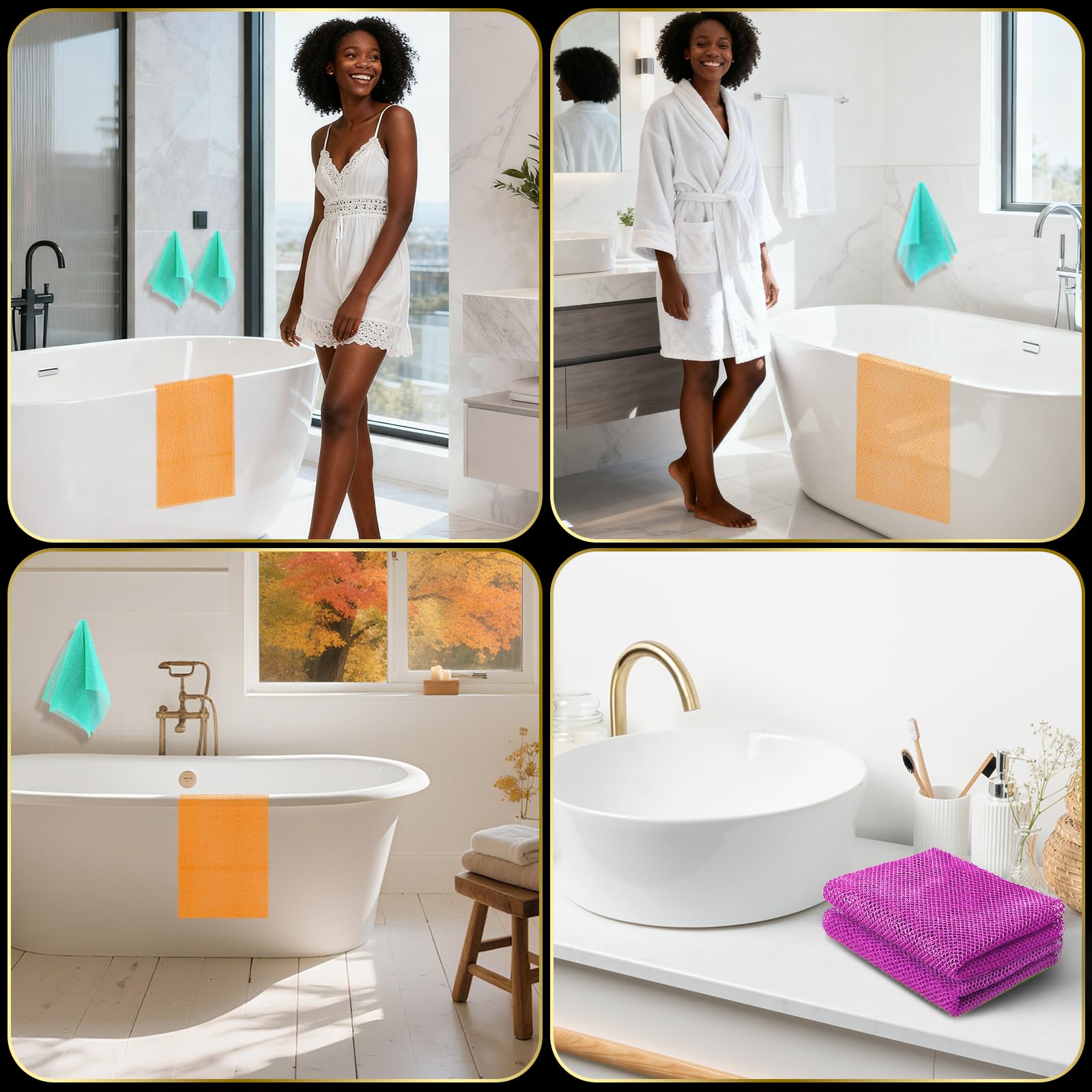 Baypearl African Net Sponge 30x80cm back-scrubber edition enables effortless full-body access.