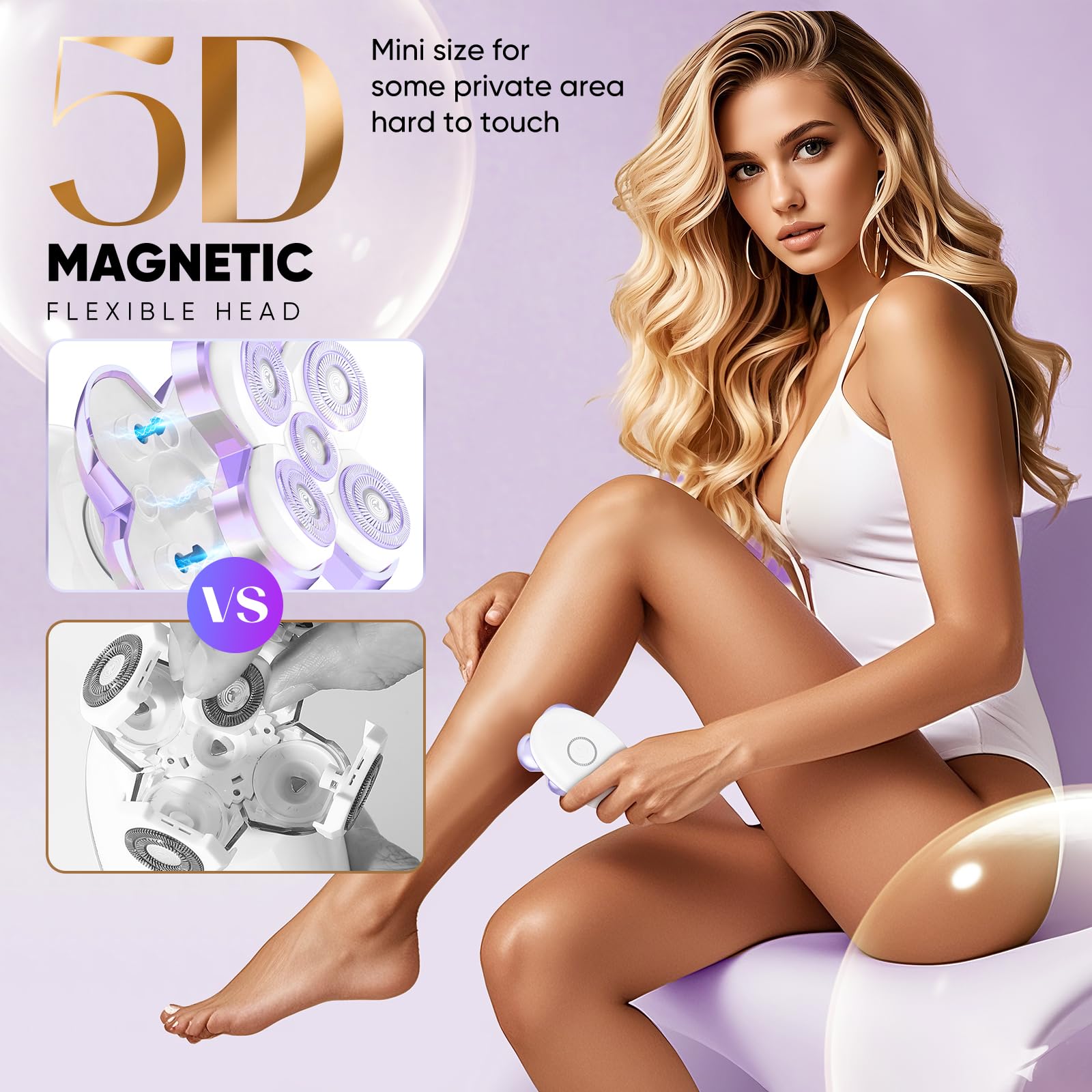Bazivve hypoallergenic blades deliver a smooth glide on sensitive skin without irritation.