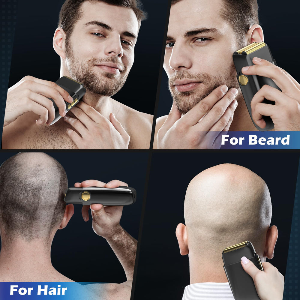 Bazivve IPX7 waterproof shaver in shower enables wet or dry use.